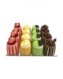 COCKTAIL GATEAUX Boxed 16 (click MORE DETAILS to choose your flavours)