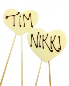 Chocolate Heart (Large) on wire
